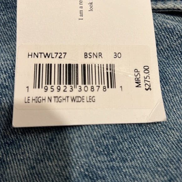 Frame Women’s 30 vintage super high rise wide leg jeans 90s distress casual - Picture 9 of 9